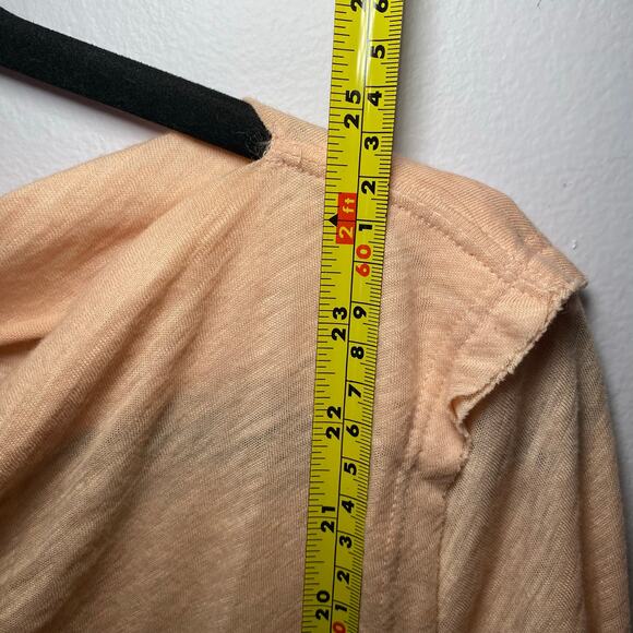 We The Free Orange Long Sleeve Shirt Cowlneck Boho Lightweight Women's size XS - Picture 7 of 8